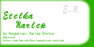 etelka marlep business card